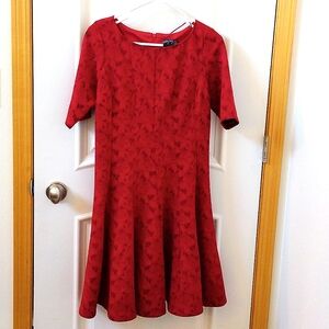 Gabby Skye Red Fit and Flare/A-line Dress - Size 8